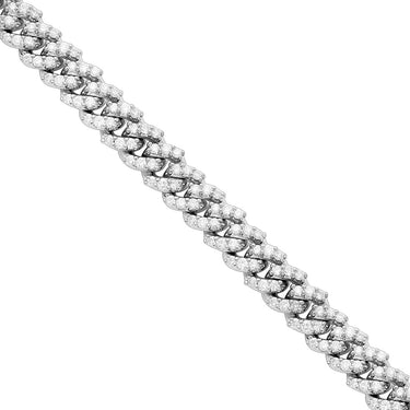 Diamond Cuban Bracelet in 14k White Gold 3.27 Ctw
